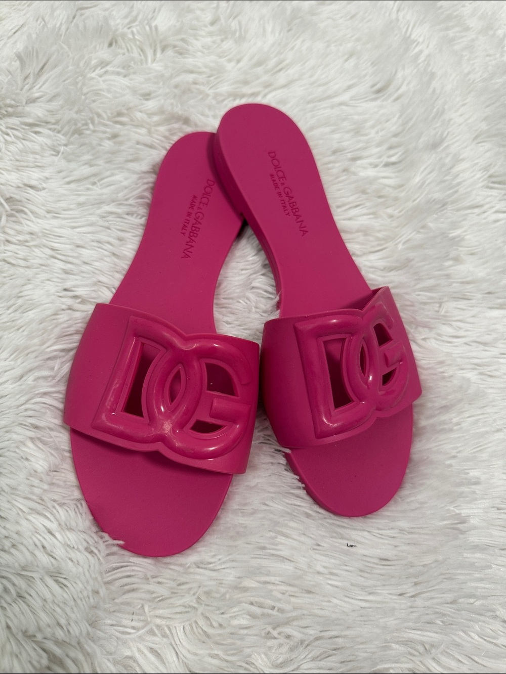 💕 NWOT Dolce & Gabbana Rubber Beachwear Slider Sandal